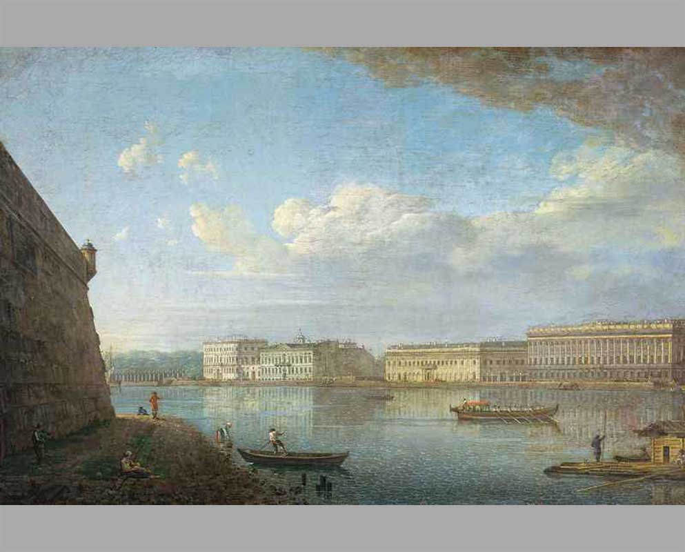6 Вид Дворцовой набережной от Петропавловской крепости