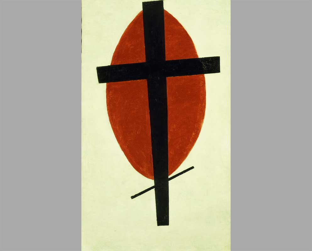 2 Черный крест и красный овал