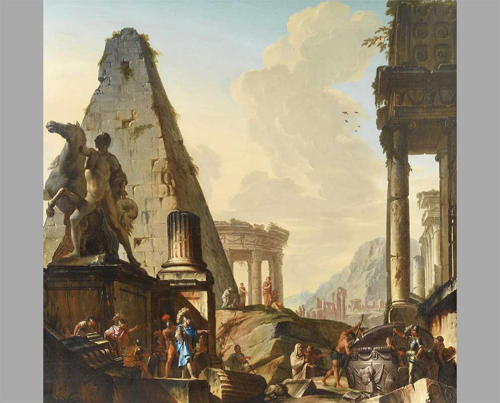 13 Архитектурное каприччио с Александром у гроба Ахилла