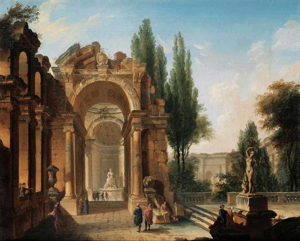 15 Каприччо с Пантеоном, храмом Антонина и Фаустины и статуей Марка Аврелия