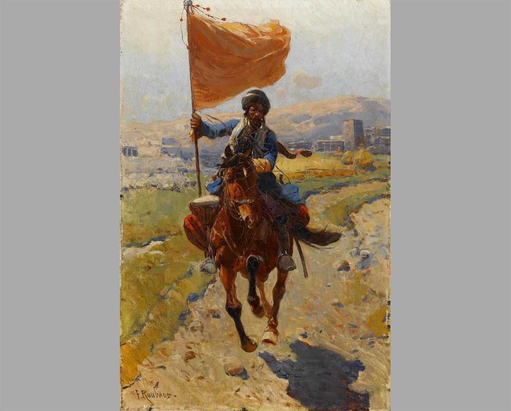 33 Киргизский всадник с флагом
