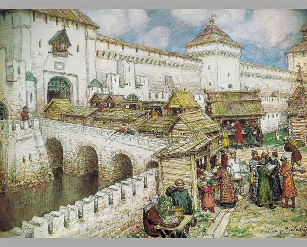 4 Книжные лавочки на Спасском мосту в XVII веке
