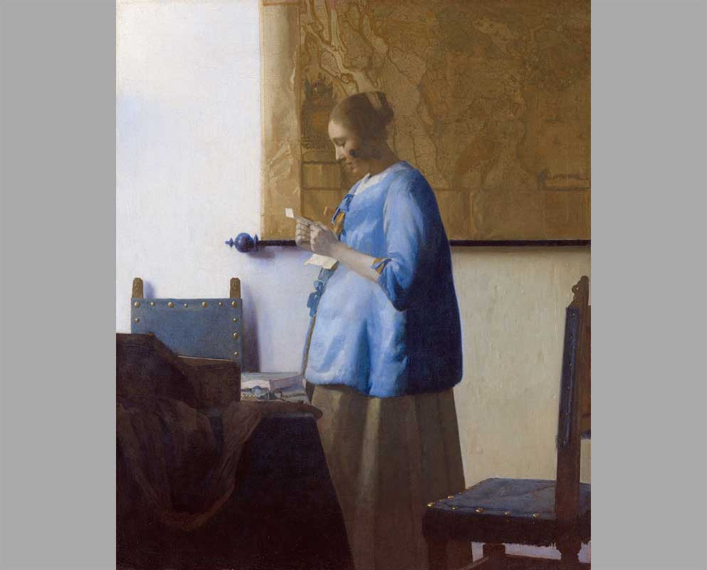 26 Дама в голубом, читающая письмо