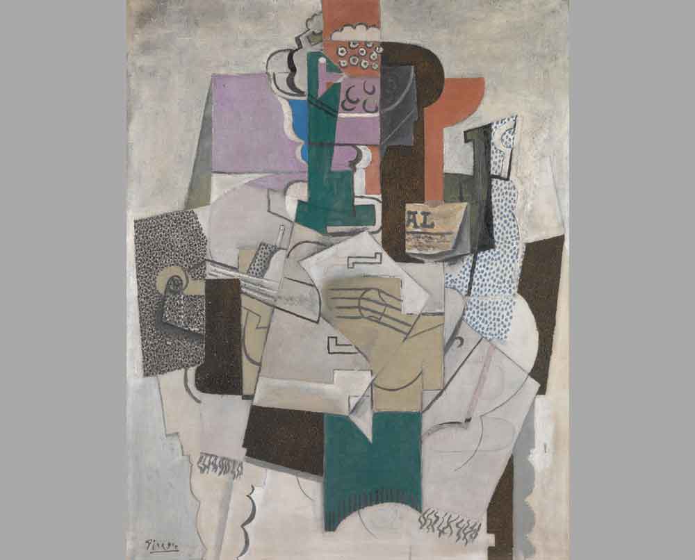 30 Пабло Пикассо. Фрукты, бутылка и скрипка