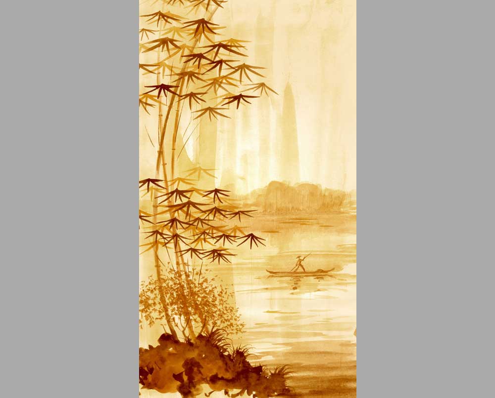 23 Автор неизвестен Бамбук над озером стиль суми-э
