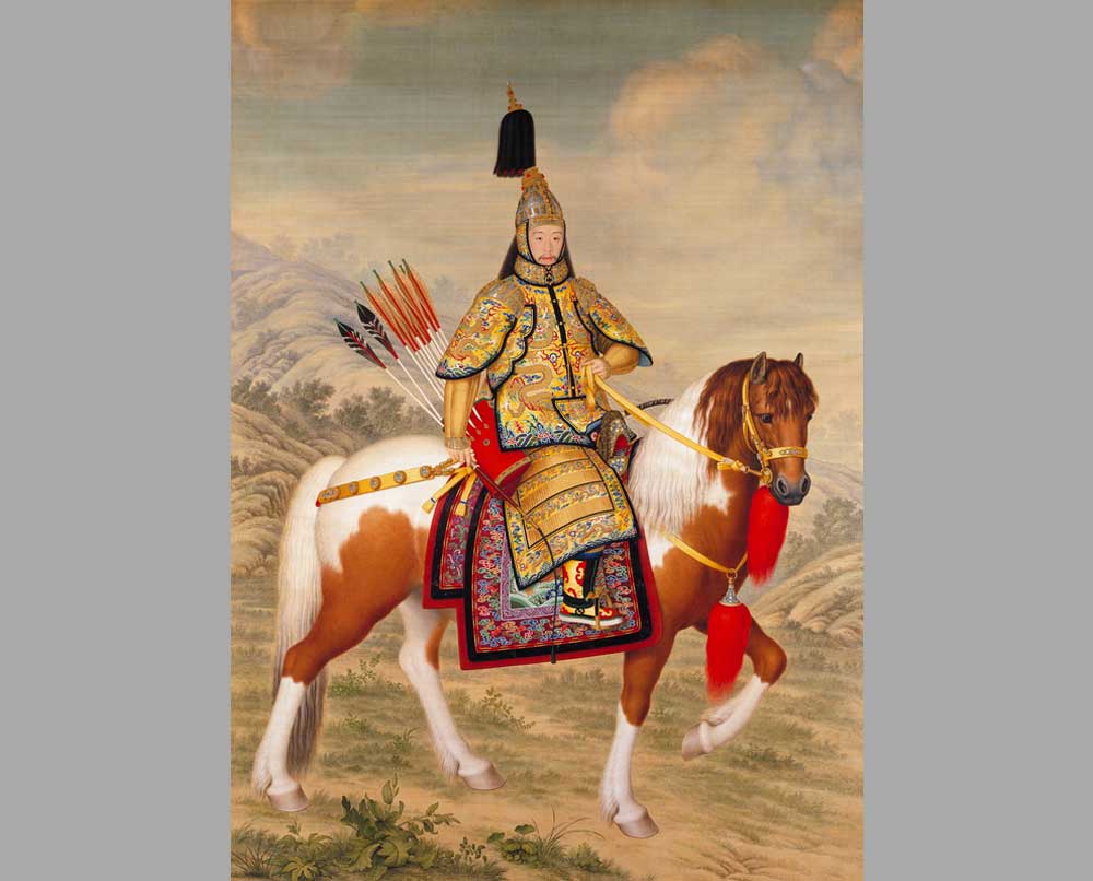 35 Джузеппе Кастильоне Император Цяньлун в доспехе на коне