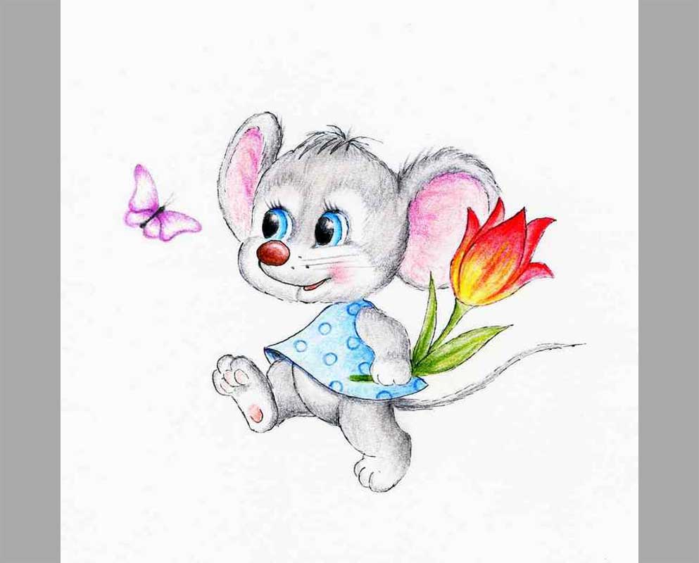 Happy mouse flowers joey cook