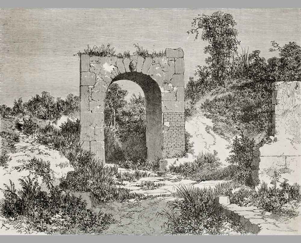 229 Гравюра Как ворота, Помпеи