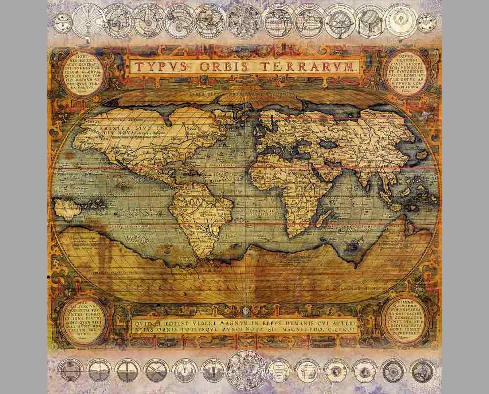 8 Старинная карта мира 4