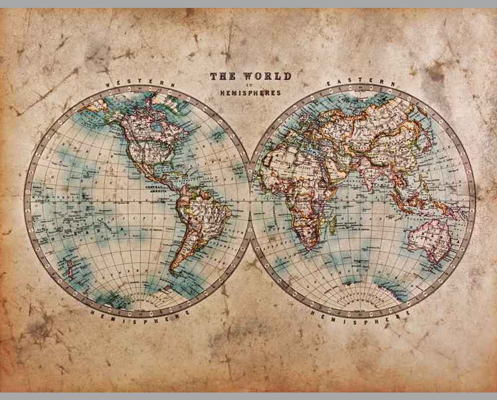 14 Старинная карта мира 6