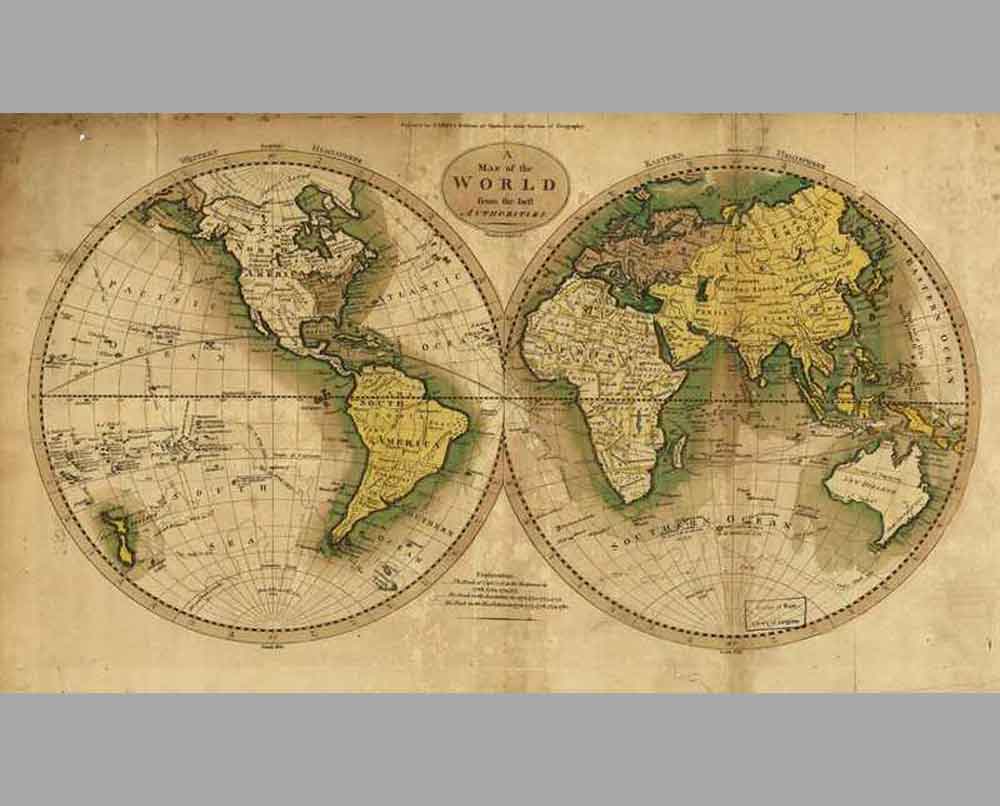 19 Старинная карта мира 9